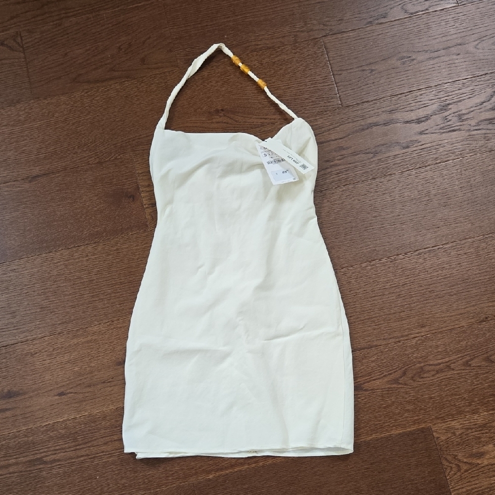 Zara Cream Mini Dress Chic and Stylish
